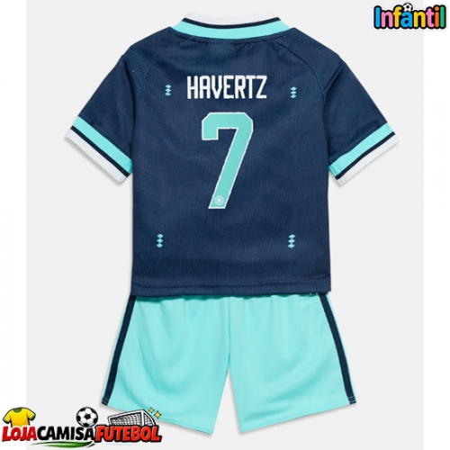Camisa de Futebol Alemanha Kai Havertz #7 Equipamento Secundário Infantil Mundo 2026 Manga Curta (+ Calças curtas)
